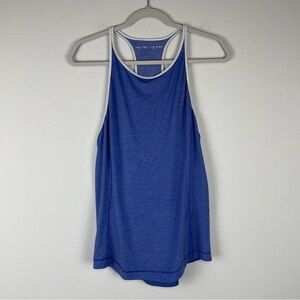 Lululemon Blue White My Race My Pace Athletic Athleisure Tank Top